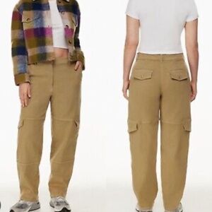 Aritizia Wilfred Maeve Cargo Pants, Size 4, Deep Taupe, NWT